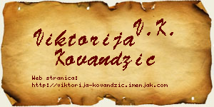 Viktorija Kovandžić vizit kartica